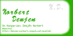 norbert demjen business card